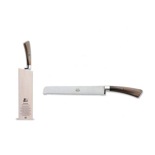 Coltello da pane con manico in corno - 9202  - COLTELLERIE BERTI - con lama in acciaio inossidabile