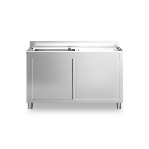 Mobile lavello in acciaio inossidabile - TULS - con piedi / per cucina professionale / installazione libera