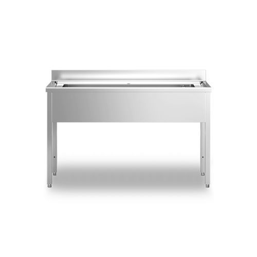 Lavello a 1 vasca - TULS - con gocciolatoio / in acciaio inossidabile / su gambe