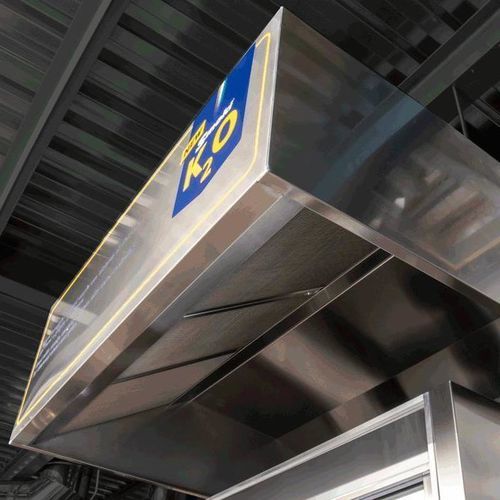 Cappa a muro - K2O - SMOKI S.R.L. - per cucina professionale / con condotto / con touch screen