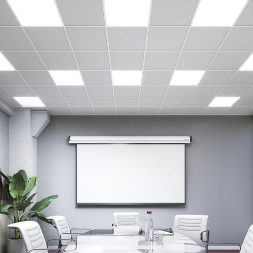 Controsoffitto in fibra minerale - AMF THERMATEX Alpha - Knauf Ceiling Solutions - a quadrotte / per ufficio / per camera bianca