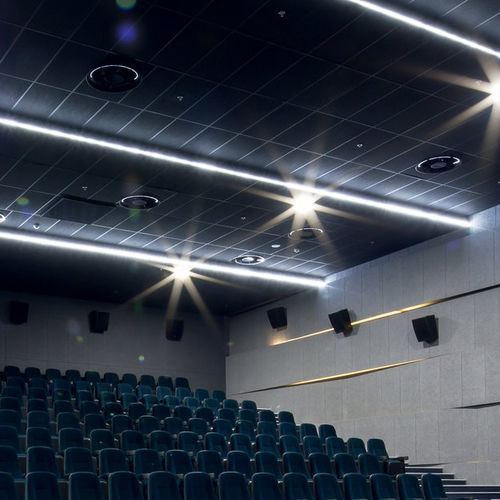 Controsoffitto in fibra minerale - AMF THERMATEX Alpha Colour - Knauf Ceiling Solutions - a quadrotte / da interno / acustico