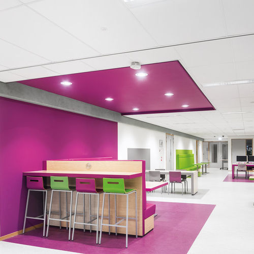 Controsoffitto in fibra minerale - AMF THERMATEX - Knauf Ceiling Solutions - a quadrotte / per ufficio / per sala conferenze
