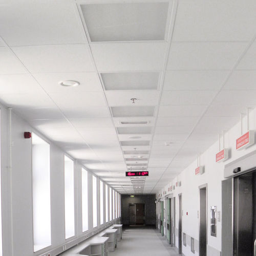 Controsoffitto in fibra minerale - AMF THERMATEX Thermaclean - Knauf Ceiling Solutions - in vinile / a quadrotte / da interno