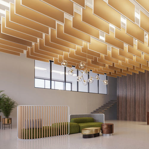 Baffle acustico in alluminio - L/N - Knauf Ceiling Solutions - in lana minerale / sospeso / da soffitto