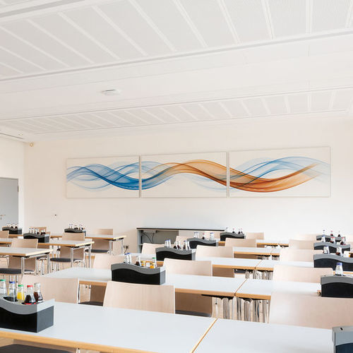 Pannello fonoassorbente a muro - Knauf Ceiling Solutions - in lana minerale / in alluminio / rettangolare