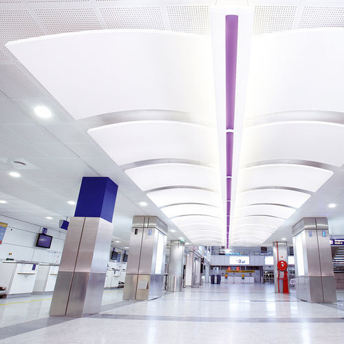 Controsoffitto in metallo - Sonic Arc - Knauf Ceiling Solutions - in pannelli / per ufficio / per sala conferenze