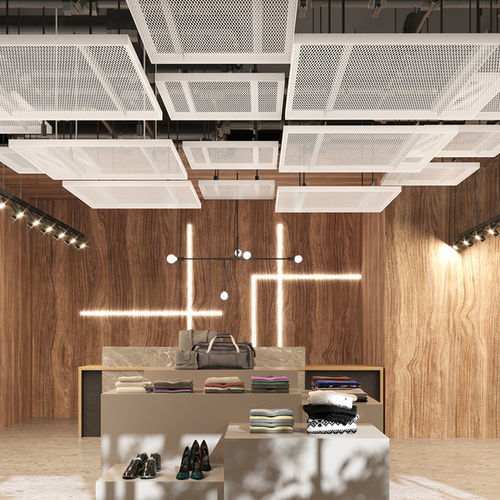 Controsoffitto in tessuto - MESH Sonic MT - Knauf Ceiling Solutions - in pannelli / per sala conferenze / da interno