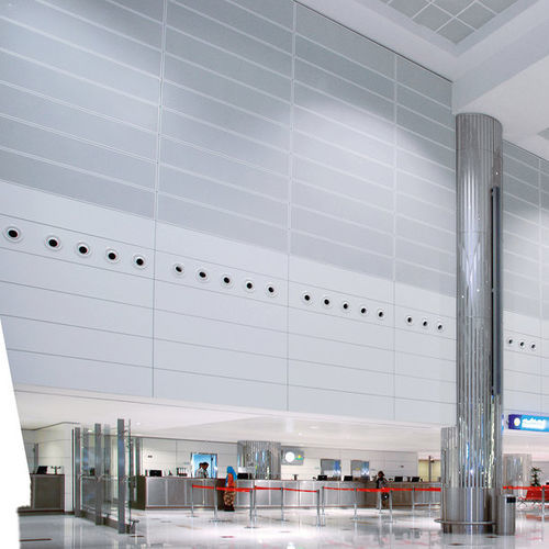 Pannello acustico per muro - Horizon 1000 / 1100 - Knauf Ceiling Solutions - in metallo / rettangolare / perforato