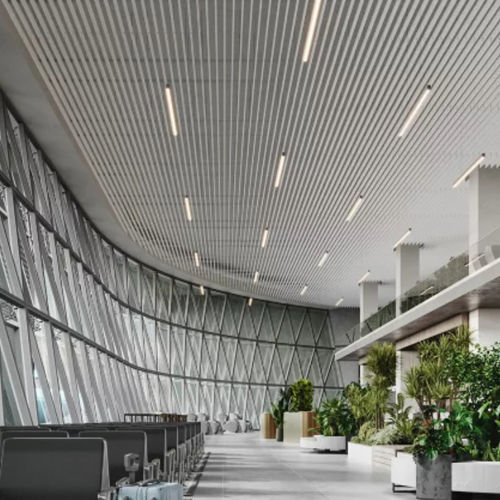 Controsoffitto in alluminio preverniciato - BLADE - Knauf Ceiling Solutions - a doghe / per ufficio / da interno