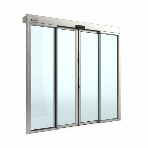 Porta d'ingresso - Securlight 327 - Saima Sicurezza SpA - in vetro / in acciaio / scorrevole