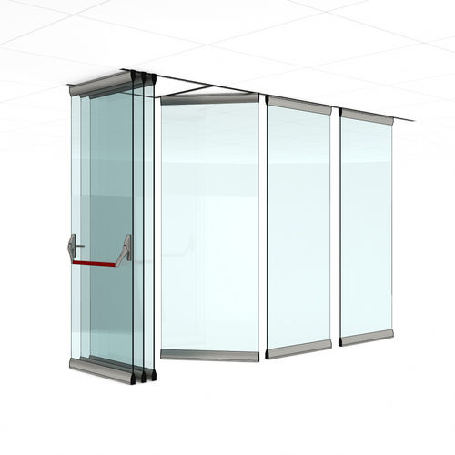 Parete scorrevole - Saima Sicurezza SpA - a vetrina / in alluminio / professionale