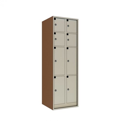 Armadietto spogliatoio in acciaio - Saima Sicurezza SpA - a chiave / beige