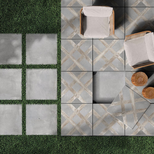 Piastrella in gres porcellanato - CONCRETE H20  - Frassinoro Ceramiche - opaca / da esterno / per ingresso