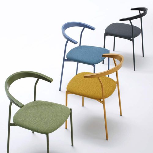 Sedia contemporanea - Bis  - Glam_ee by Emmeti - da interno / in tessuto / in faggio