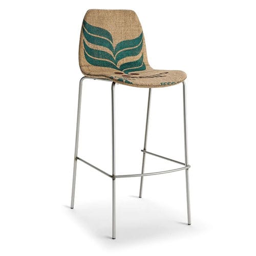 Sedia alta contemporanea - Kaffa - Glam_ee by Emmeti - da interno / in tessuto / con supporto in metallo