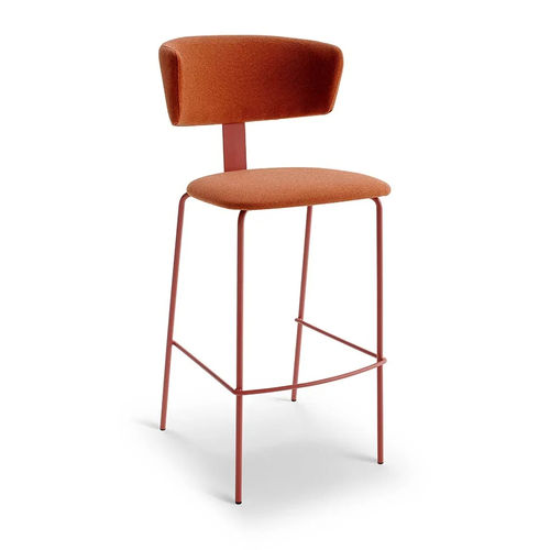 Sedia alta contemporanea - Line 3 - Glam_ee by Emmeti - da interno / in tessuto / con supporto in metallo verniciato