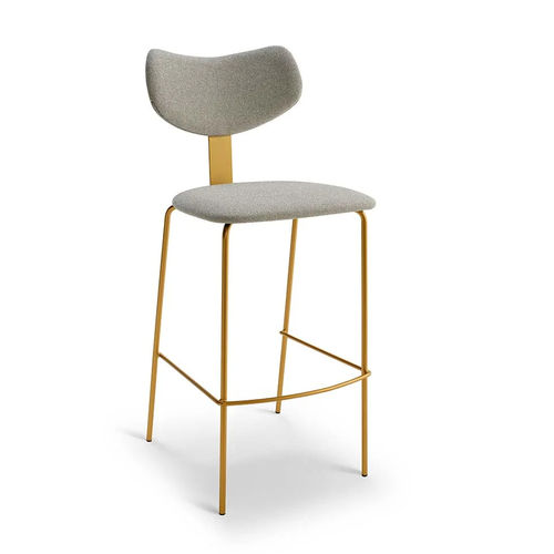 Sedia alta contemporanea - Line 2 - Glam_ee by Emmeti - da interno / in tessuto / con supporto in metallo verniciato