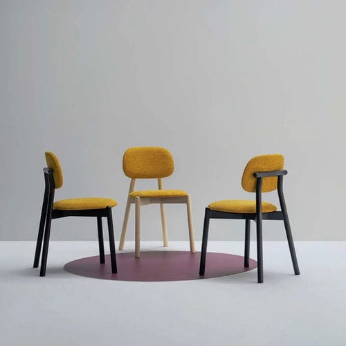 Sedia contemporanea - Pigreco 1 - Glam_ee by Emmeti - da interno / in tessuto / con supporto in faggio