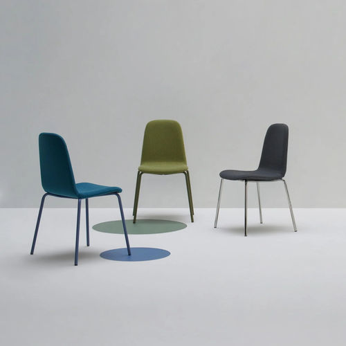 Sedia contemporanea - Shape - Glam_ee by Emmeti - da interno / in tessuto / con supporto in metallo verniciato