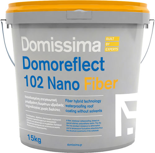 Guaina liquida impermeabilizzante di consolidamento - DOMOREFLECT 102 NANO FIBER - Domissima S.A. - per tetto inclinato / per comignolo / per pannelli
