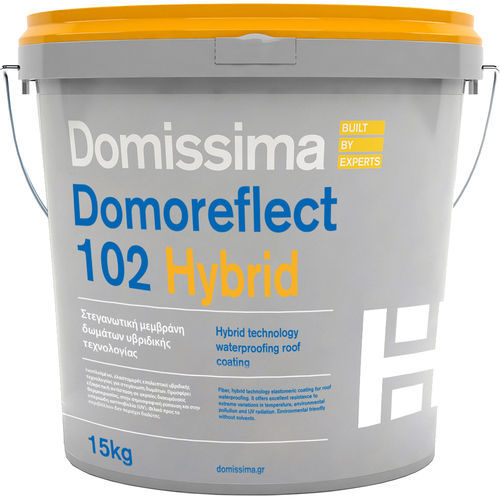 Guaina liquida impermeabilizzante isolante - DOMOREFLECT 102 HYBRID - Domissima S.A. - per tetto piano / per tetto inclinato / in elastomero