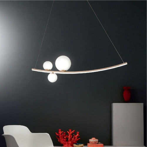 Lampada a sospensione - ALTALENA - Ondaluce - in metallo verniciato / in vetro soffiato / contemporanea