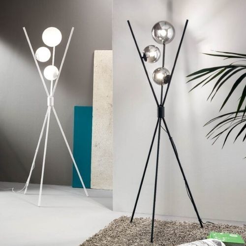 Lampada da pavimento - COROLLA - Ondaluce - in metallo verniciato / in vetro soffiato / contemporanea