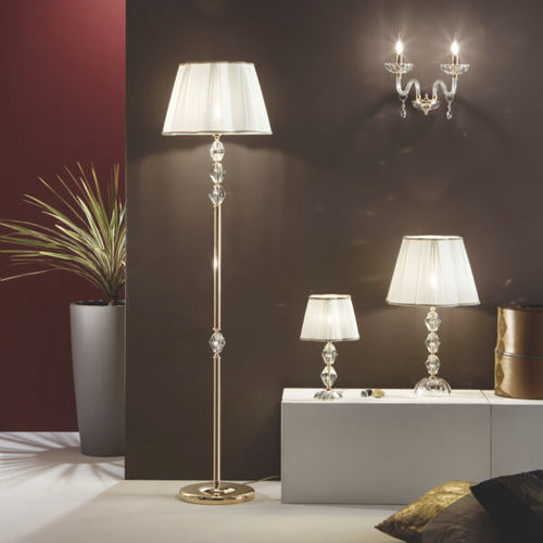 Lampada da terra - BRIGIDA - Ondaluce - in vetro / in cristallo / in oro
