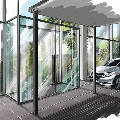 Parete amovibile - ENTRANCE UNITS - PARITET LLC - fissa / scorrevole / modulare