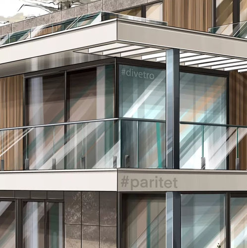 Finestra pavimento-soffitto - PARITET LLC - in vetro / in metallo / scorrevole