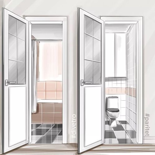 Porta da interno - PARITET LLC - in plastica / battente / contemporanea