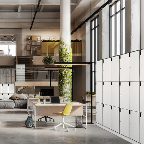 Armadietto spogliatoio in HPL - FENOLIC - COMERCIAL DE INDUSTRIAS REUNIDAS, S.A. - a scheda / contract / nero