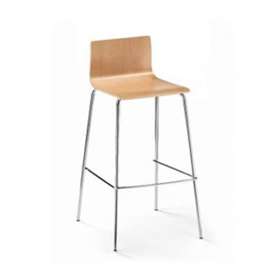 Sedia alta contemporanea - FIX  - COMERCIAL DE INDUSTRIAS REUNIDAS, S.A. - da interno / in legno / con supporto in metallo