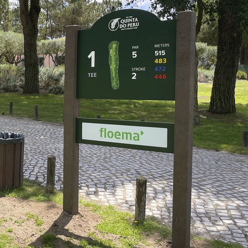 Pannello segnaletico in composito - CLASSIC TEE SIGN - Floema - in alluminio / in HPL / in plastica riciclata