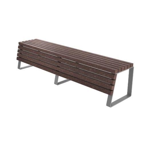 Panca per spazi pubblici contemporanea - PLAZA - Floema - in plastica riciclata / in metallo verniciato / in acciaio galvanizzato