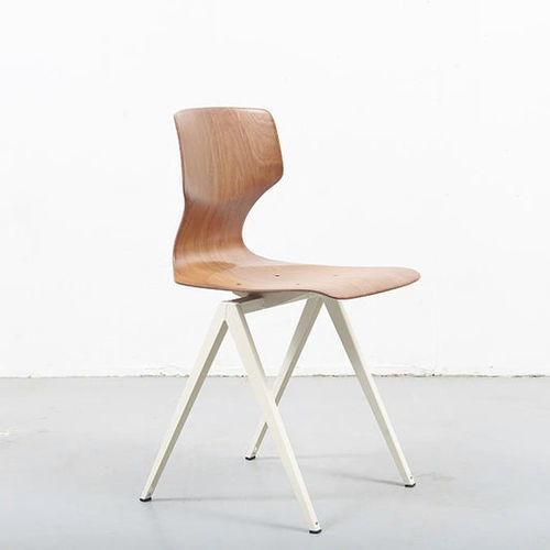 Sedia design scandinavo - Galvanitas s19  - cartel de belleville - da interno / in rovere / in legno compensato
