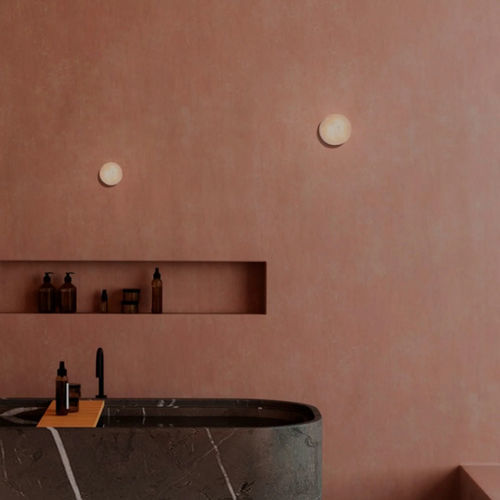 Applique design minimalista - ROCK - Robin Lamps - da interno / in alluminio / in alabastro