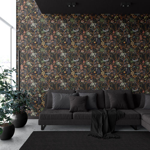 Carta da parati design originale - GLAMOUR LIFE - XAWD - con motivi floreali / con animali / multicolore