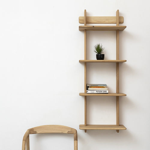 Scaffale murale - A - Pommier Furniture - design scandinavo / in rovere / in noce