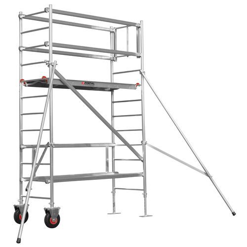 Ponteggio in alluminio - F07700001 series - FORTAL - con rotelle