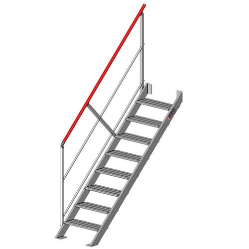Scala di accesso dritta - F811 series - FORTAL - con gradini in metallo / con struttura in metallo / professionale