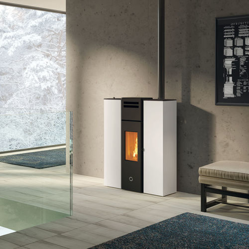 Stufa a pellet - Cell80+ - EK63 - 5 kW...10 kW / 0 - 5 kW / da appoggio