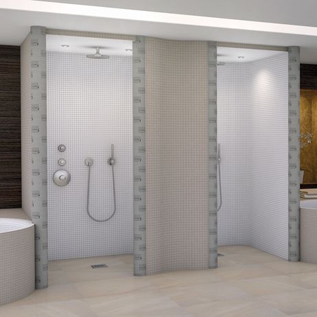 Profilo di finitura in polistirene - DECO-AE - LUX ELEMENTS - per doccia / angolare tondo / bianco