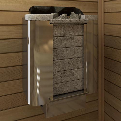 Stufa per sauna elettrica - CUMULUS - Sawo - 0 - 5 kW / 5 kW...10 kW / da parete
