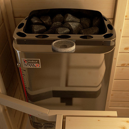 Stufa per sauna elettrica - MINI COMBI - Sawo - 0 - 5 kW / da parete / in metallo