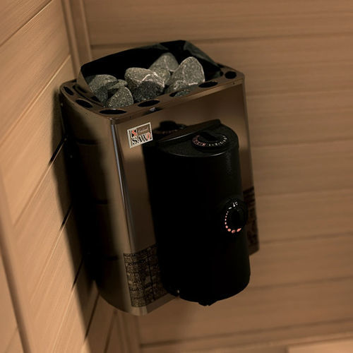 Stufa per sauna elettrica - MINI X - Sawo - 0 - 5 kW / da parete / in metallo