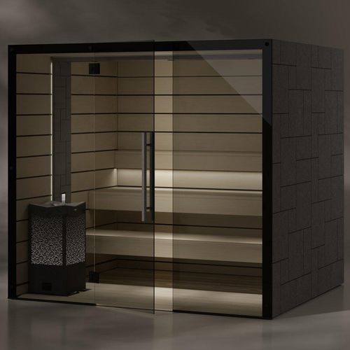 Sauna per uso residenziale - REFLECTION WIDE - Tylö - contract / in pioppo tremulo / in vetro