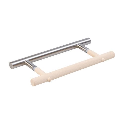 Maniglia per porta a vetri - 851409 - Eliga - in acciaio inossidabile lucido / in legno / contemporanea