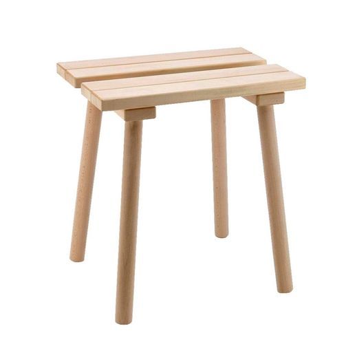 Sgabello contemporaneo - 87801 - Eliga - in legno / con supporto in legno / quadrato